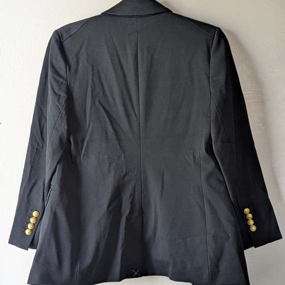 EXPRESS Double Breasted Jacket Blazer Black with Gold Buttons Womens 6 - Picture 3 of 9
